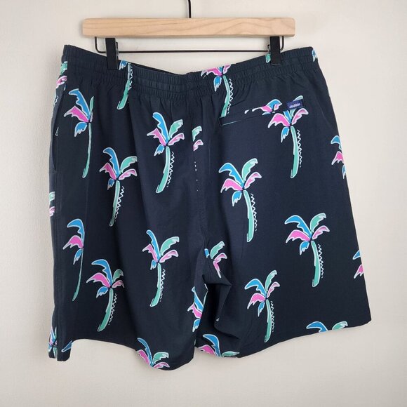Chubbies Swim Trunks Men’s XXL Black Neon Palm Trees pockets Pool Beach - Picture 5 of 9